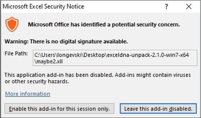 Microsoft will block Excel XLL