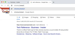 google chrome restart