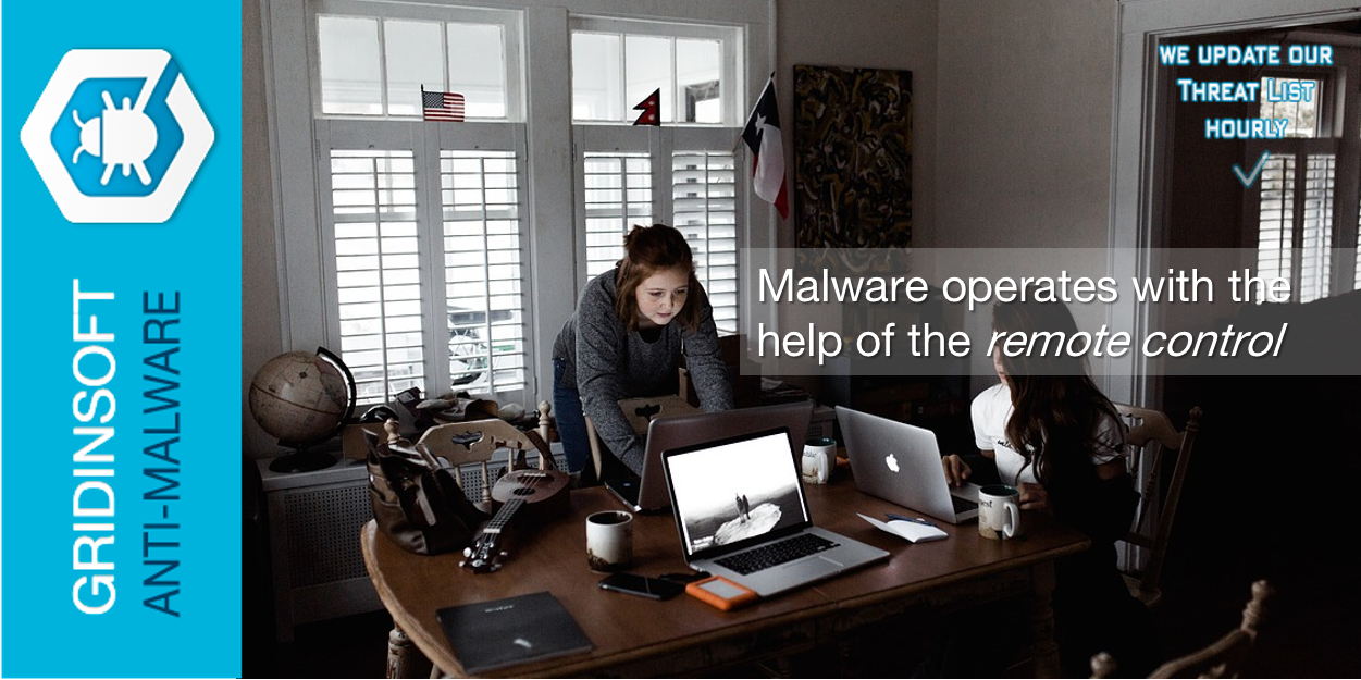 Malware oprates with the help of the remote control