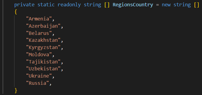 RedLine Stealer region lock