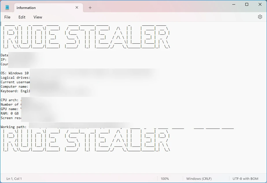 Rude Stealer screenshot